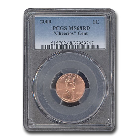 2000 Lincoln Cent MS-68 PCGS (Red, Cheerios Cent) 2000 Lincoln Cent MS-68 PCGS (Red, Cheerios Cent)